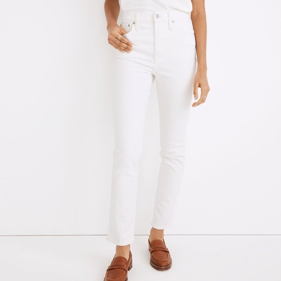 Madewell The High-Rise Perfect Vintage Jean in Tile White Size 32 - Picture 2 of 5